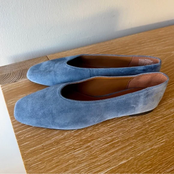 NWT! MADEWELL Women’s The Mylie Ballet Flat in Basalt Blue Suede Size 9.5 no box - Picture 4 of 15